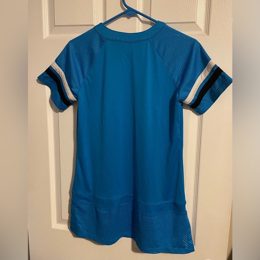 Fanatics Carolina Panthers Majestic Women's Medium Game Day V-Neck Lace Jersey - Picture 3 of 5